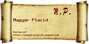 Magyar Placid névjegykártya